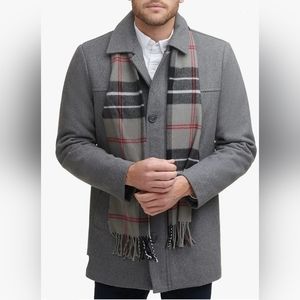 Dockers Men's Weston Wool Blend Scarf Coat - Med
